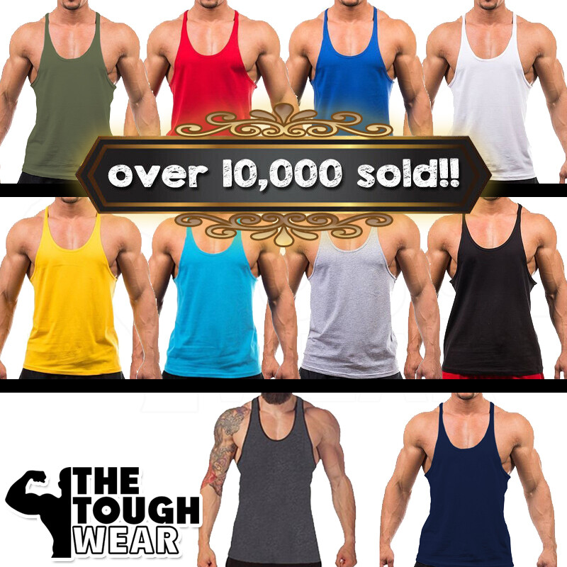 Gym Singlets – Bodybuilding Tank Top Gym Stringer Y-Back Muscle Racerback