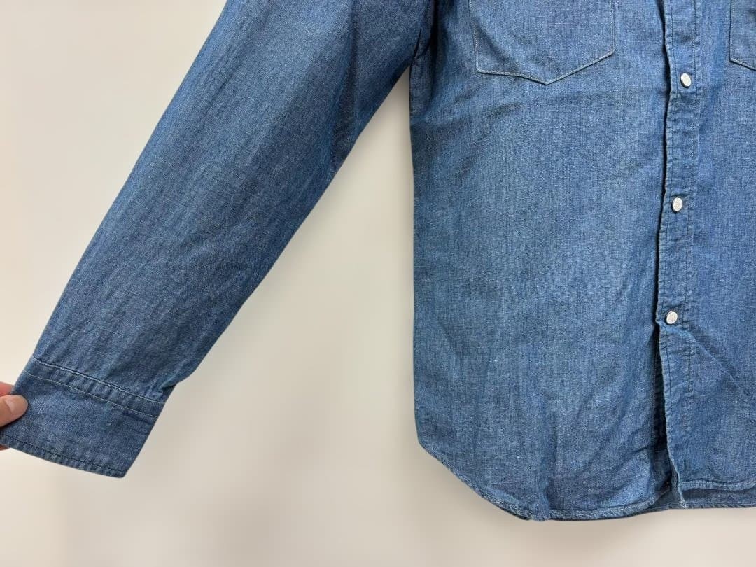 PHIGVEL Cowboy Shirt Chambray A26346 Fade Indigo Size S
