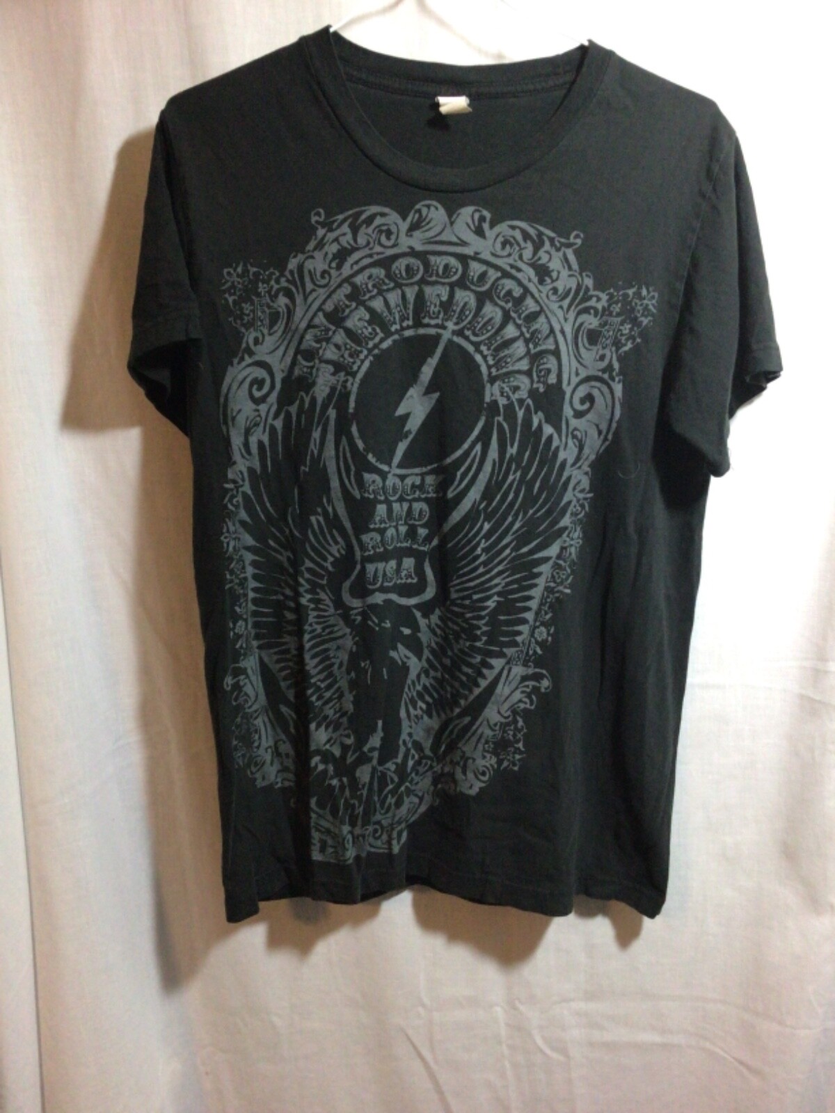 Introducing the Wedding Rock and Roll USA Small Black T Shirt Great Graphics