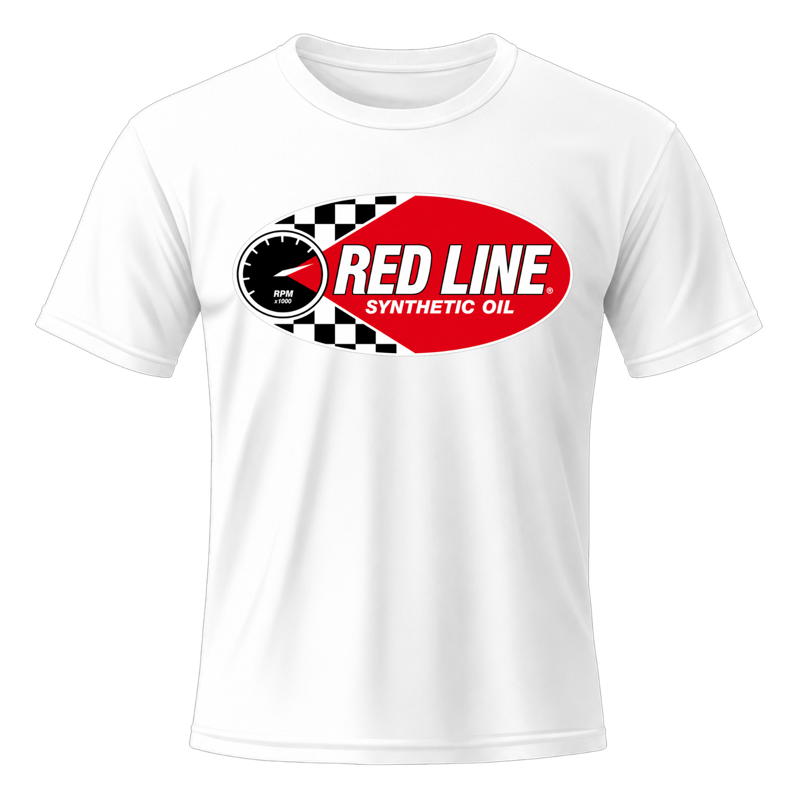 Red Line Oil Men’s White Graphic T Shirt Freeships