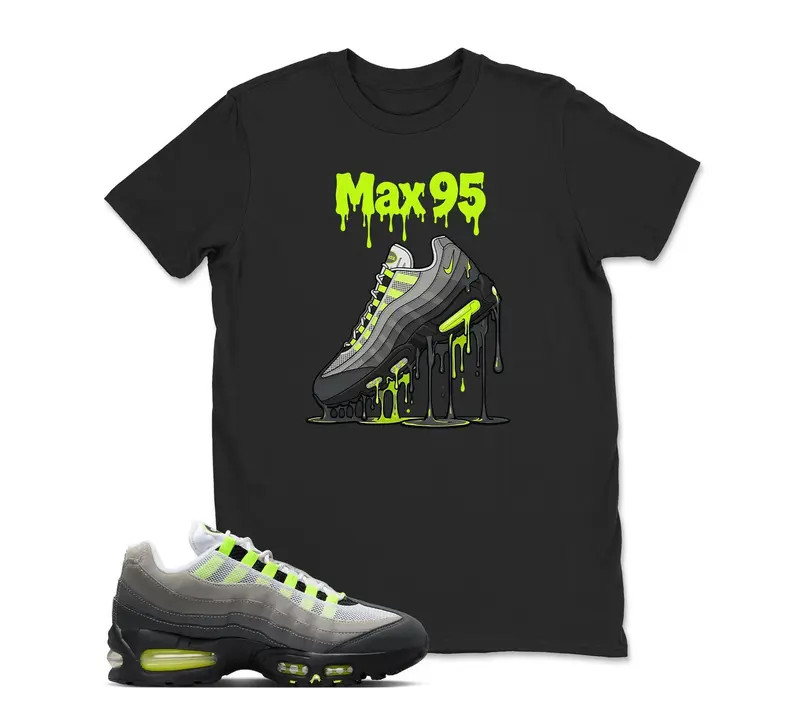 Air Max 95 Big Bubble Neon Yellow Black Cool Grey 2026 OG T Shirt