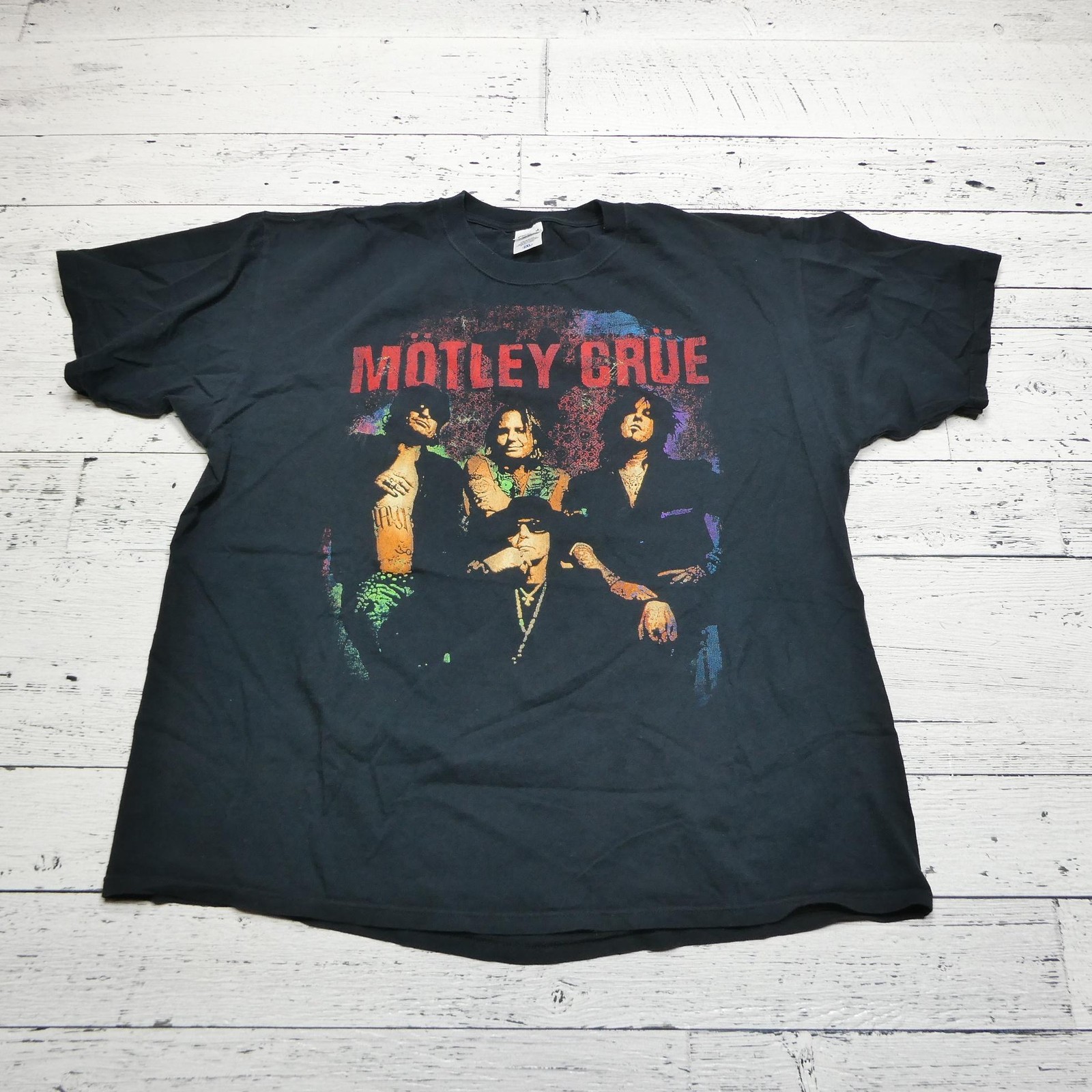 Vintage Motley Crue Shirt Mens 2XL Black Red White & Crue Tour 2005 Concert 00s