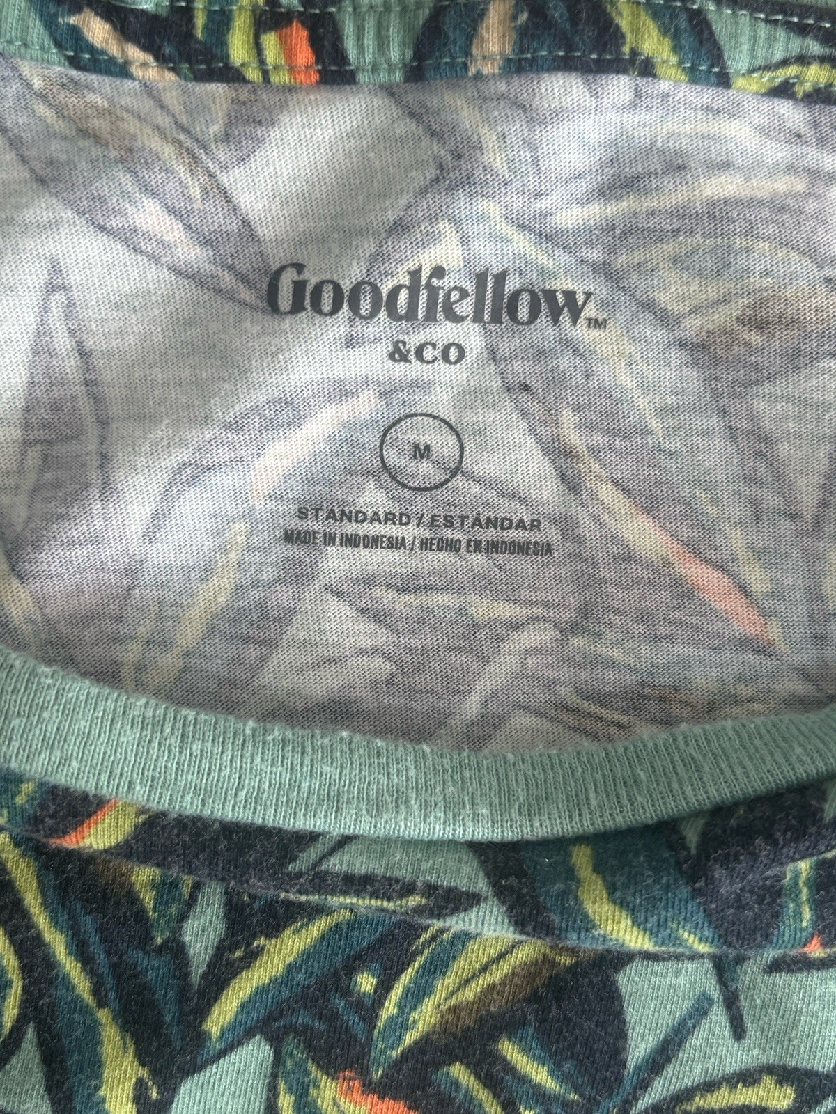 Goodfellow & Co Men’s M Floral Tropical Knit Crew Neck Short Sleeve Tee