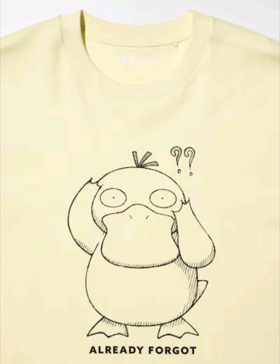 Uniqlo Pokemon Psyduck UT T-shirts Tee Yellow Black Japan Release Extra Large XL