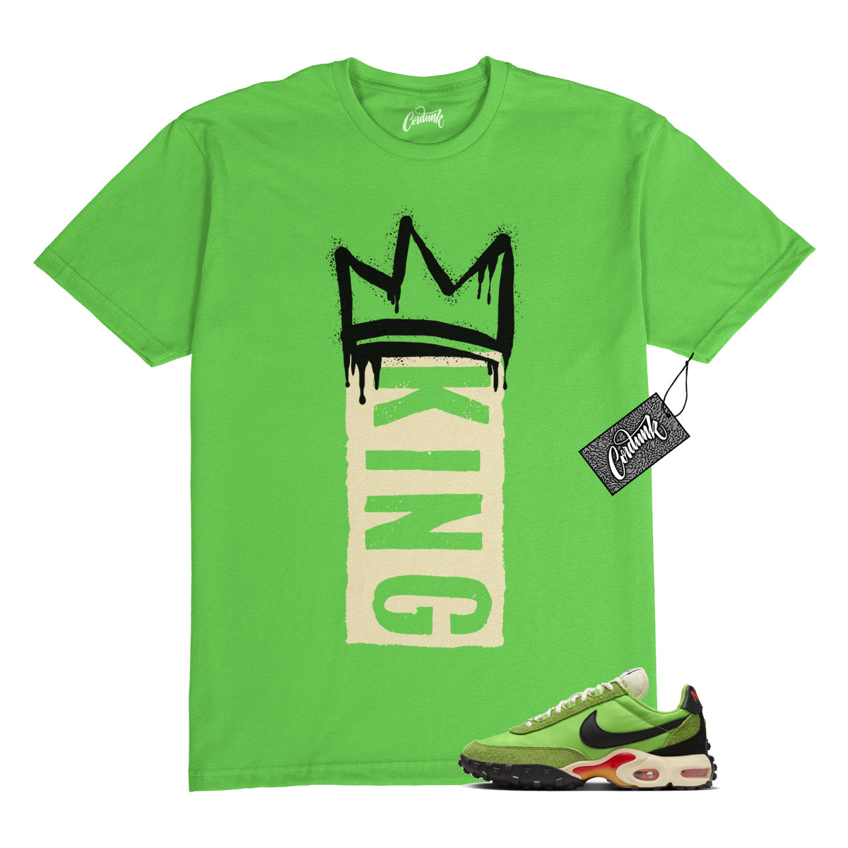 Air Max Waffle Racer Action Green Black Total Orange T Shirt to Match K1