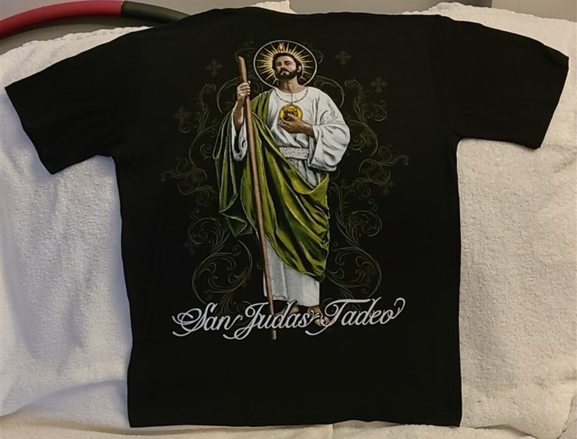 SAN JUDAS TADEO SAINT JUDE RELIGIOUS JUDAS THADDEUS APOSTLE T-SHIRT