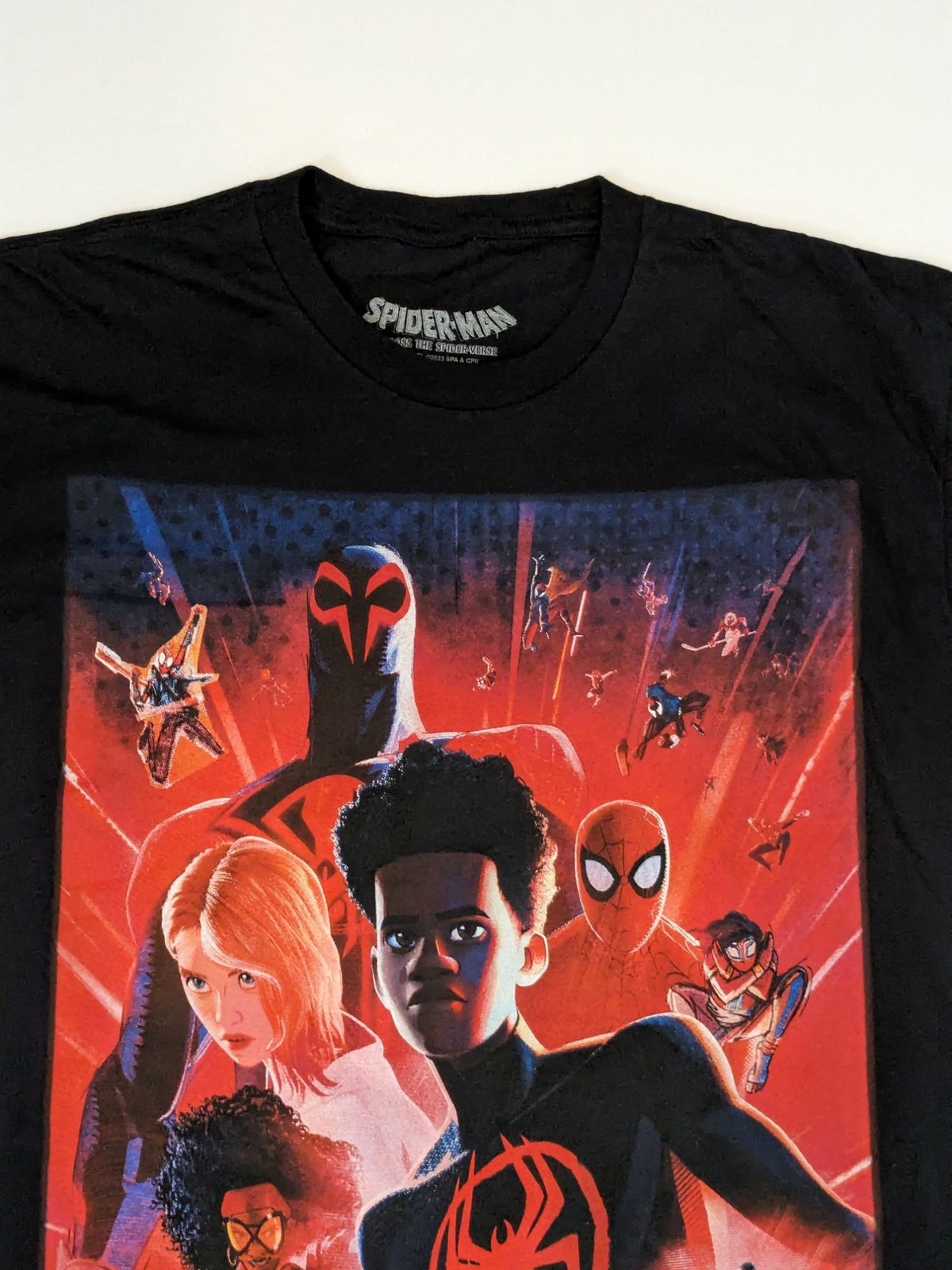 Marvel Spider Man Across the Spider Verse Graphic T shirt Streetwear Y2K Large