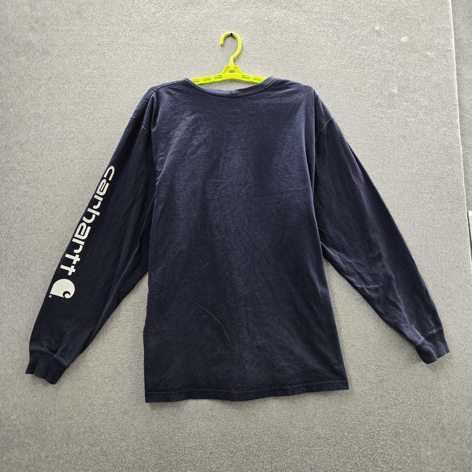 Carhartt Men Shirt XL REGULAR Navy Logo K231 Original Fit Long Sleeve
