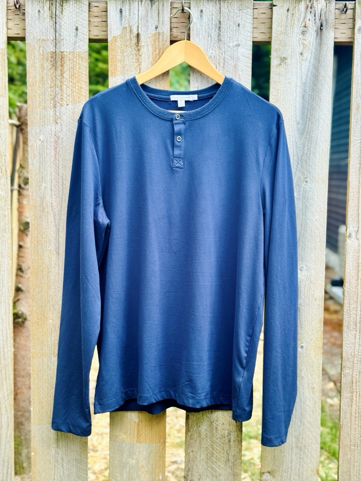 Threads 4 Thought Baseline Triblend Long Sleeve Henley Men’s L – Super Soft!