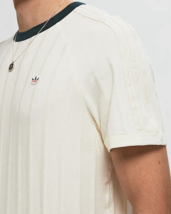 adidas x CLOT Rib Tee By Edison Chen Size XL Cream White / Green Night