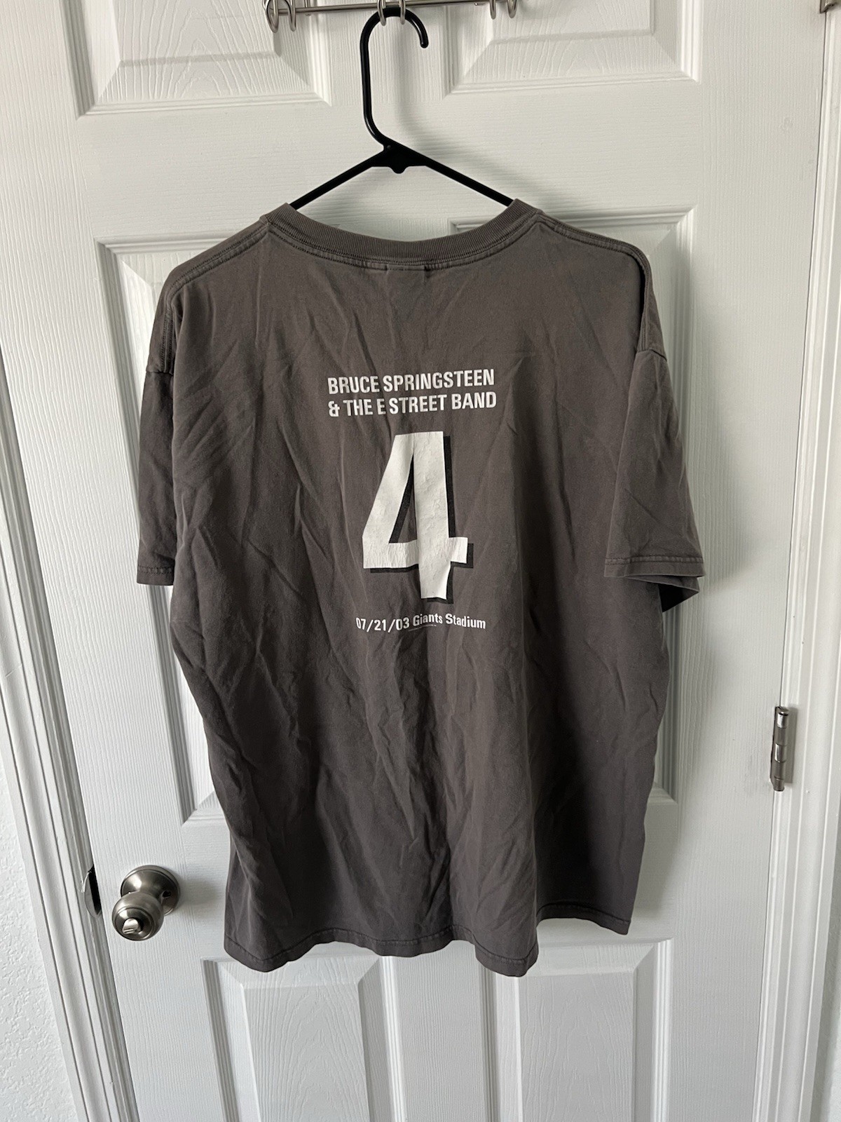 Vtg Bruce Springsteen E Street Band Tour Shirt 2003 Giants Stadium USA Anvil XL