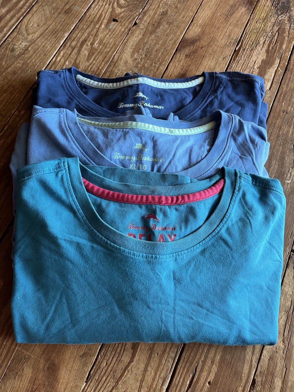 Tommy Bahama T-Shirt Lot Men’s XL Short Sleeve Casual Beach Graphic Tees Flaw