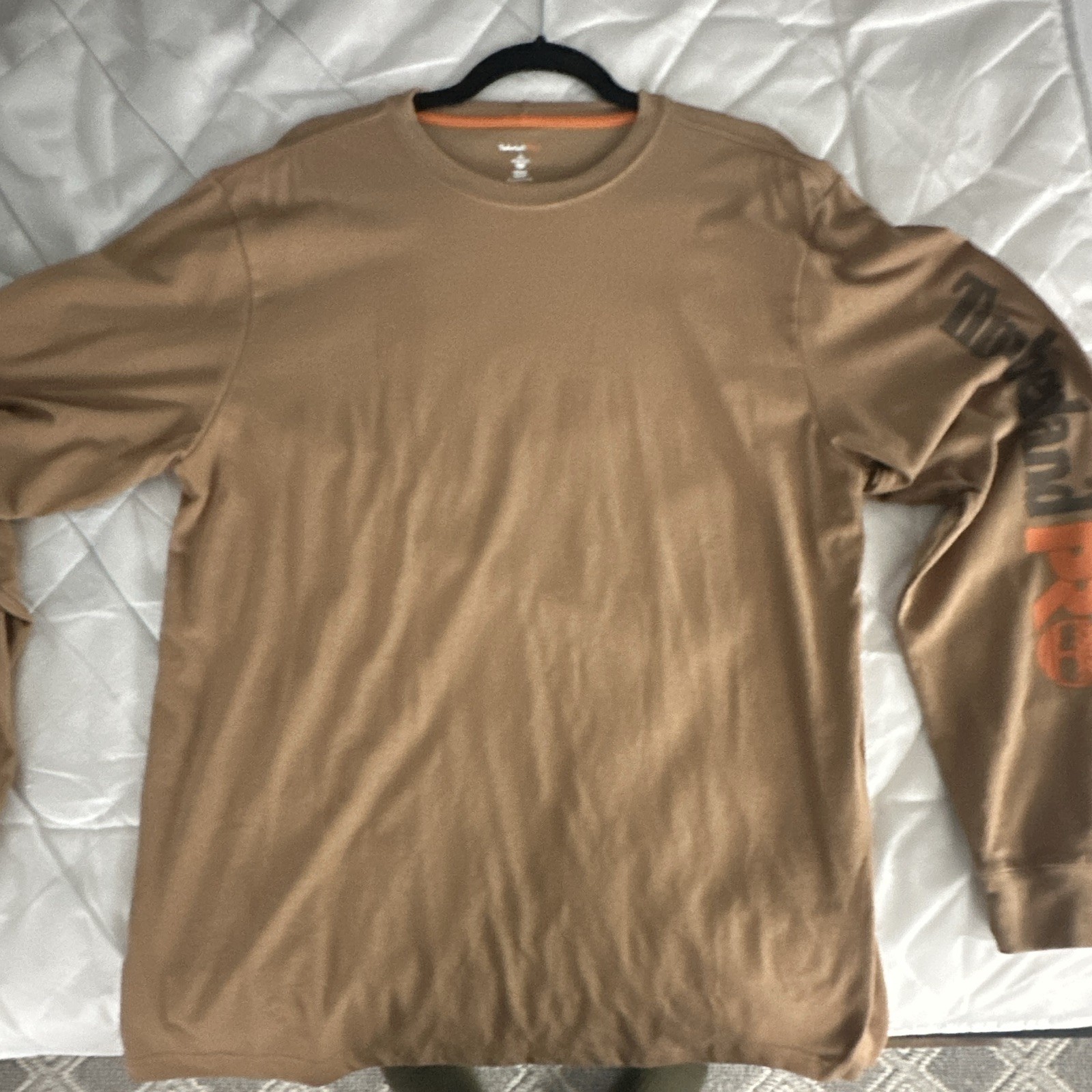 Timberland PRO WICKWORK Men’s M Brown Long Sleeve Crew Neck Graphic T-Shirt