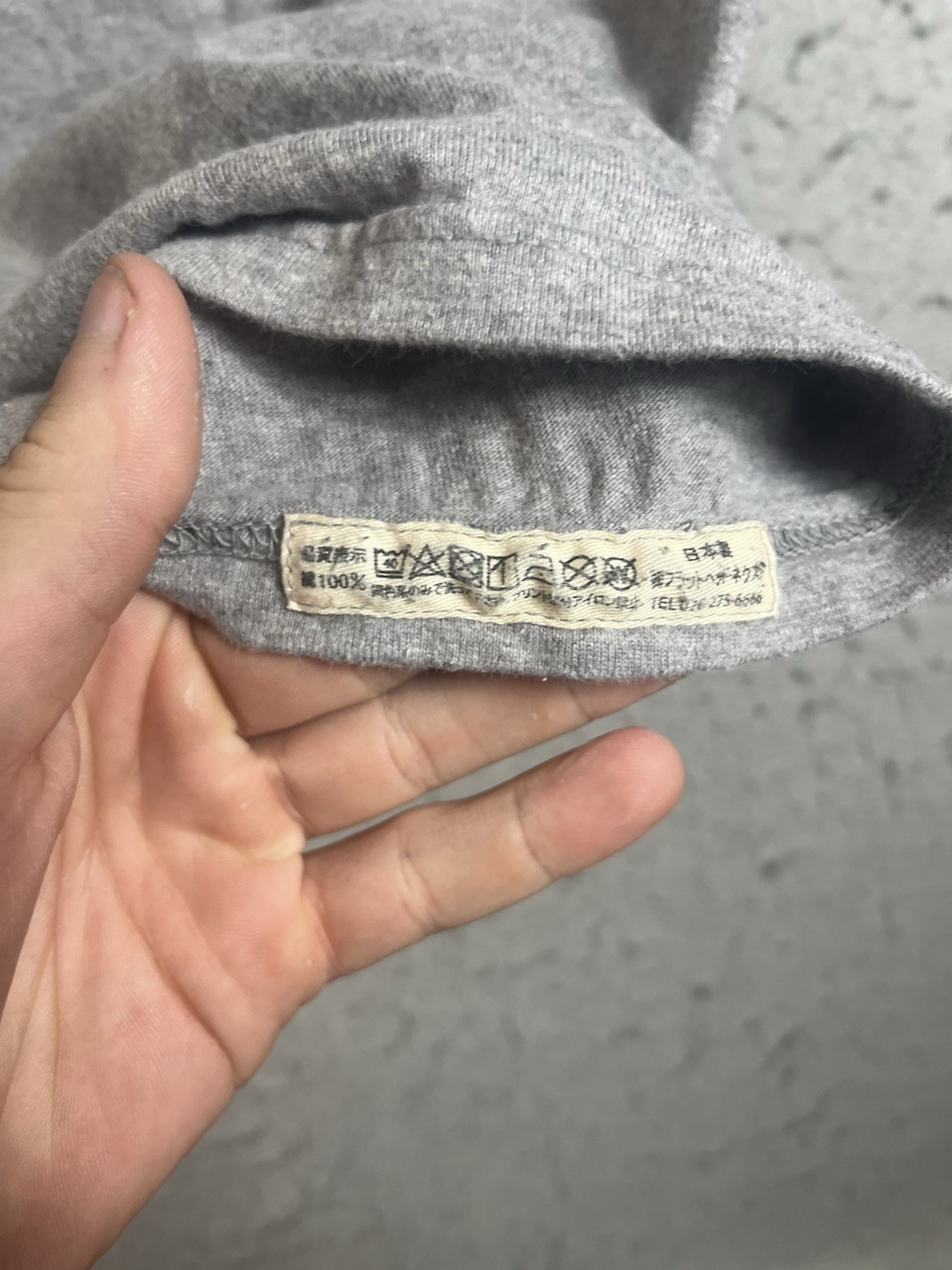 The Flat Head T Shirt Loopwheeled Cotton Mens 42 Made In Japan Gray