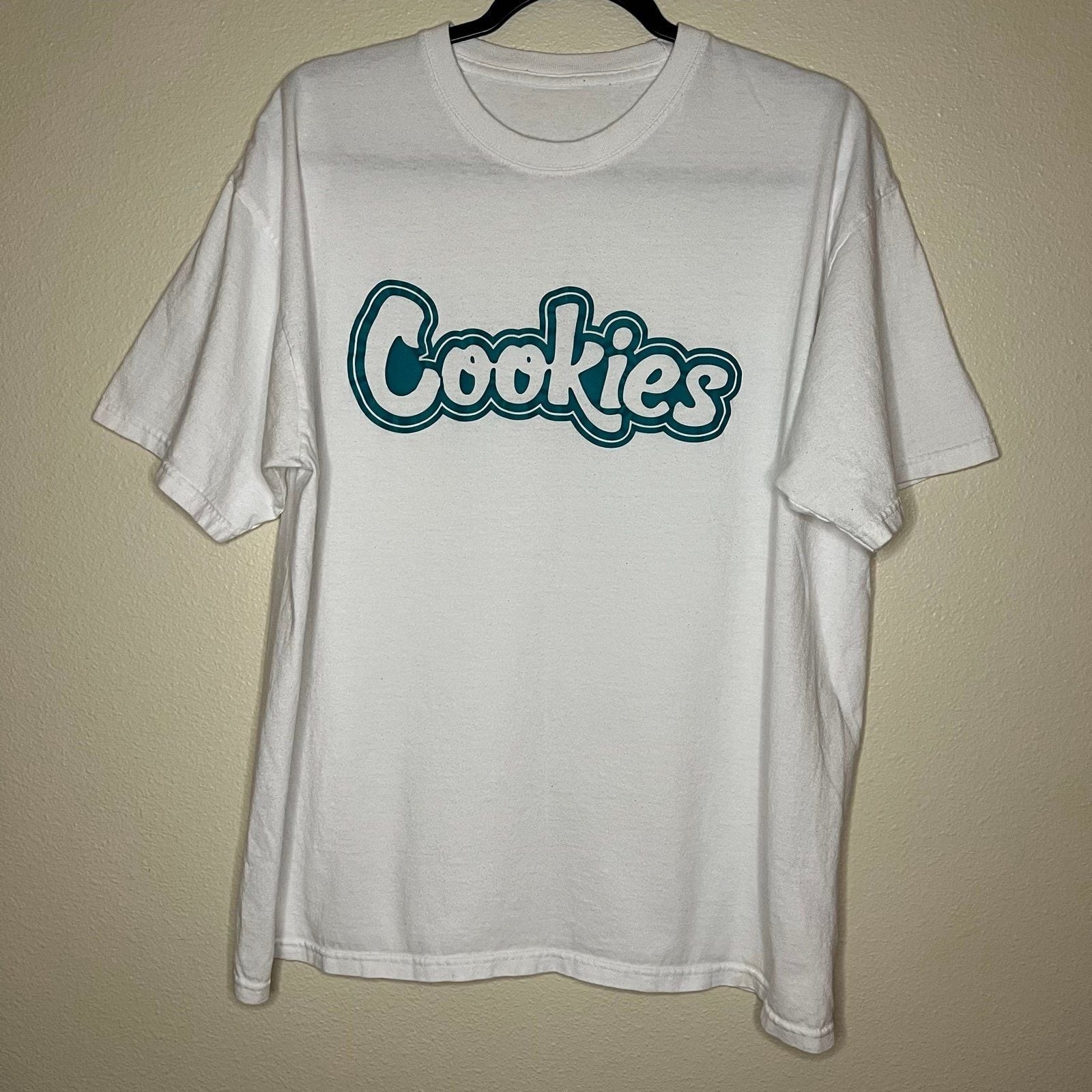 Berner Cookies Clothing SF – Size Large Men White/Blue/Green Logo