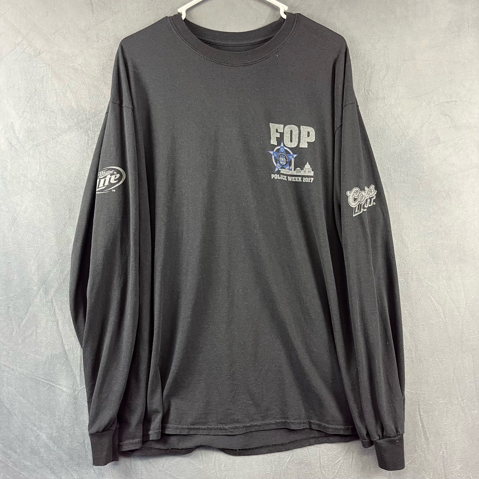 Police Week 2017 Shirt Men’s XL Long Sleeve Miller Coors Light Washington D.C.