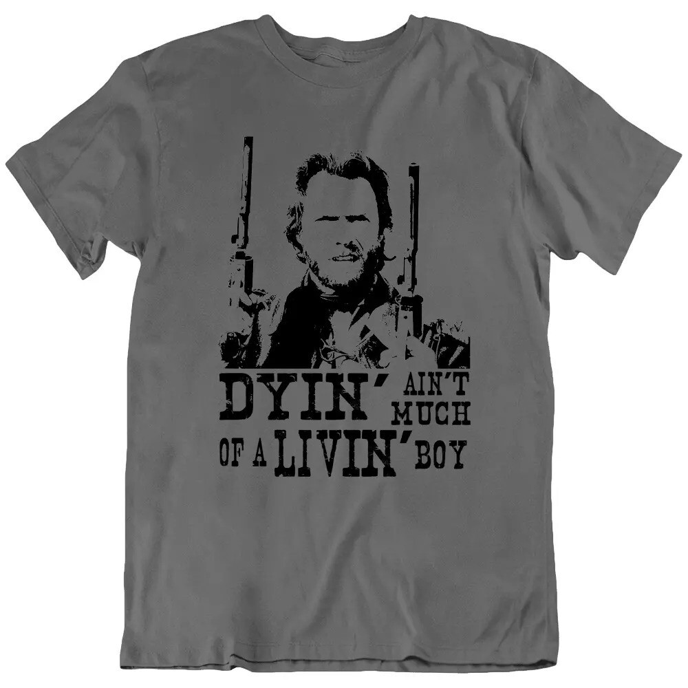 Clint Eastwood The Outlaw Josey Wales Western Retro T Shirt Chacoal