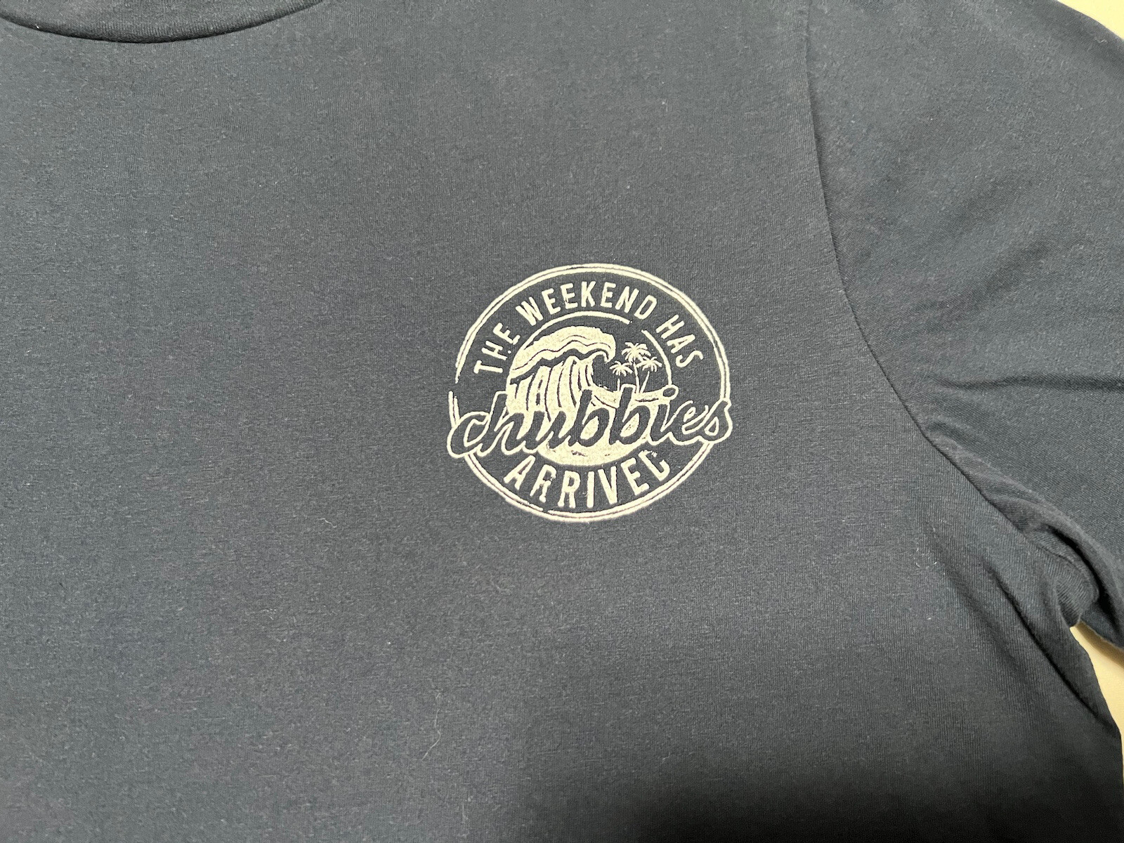 CHUBBIES The Weekend Has Arrived Men XXL Blue Short Sleeve 2 Sided T-Shirt
