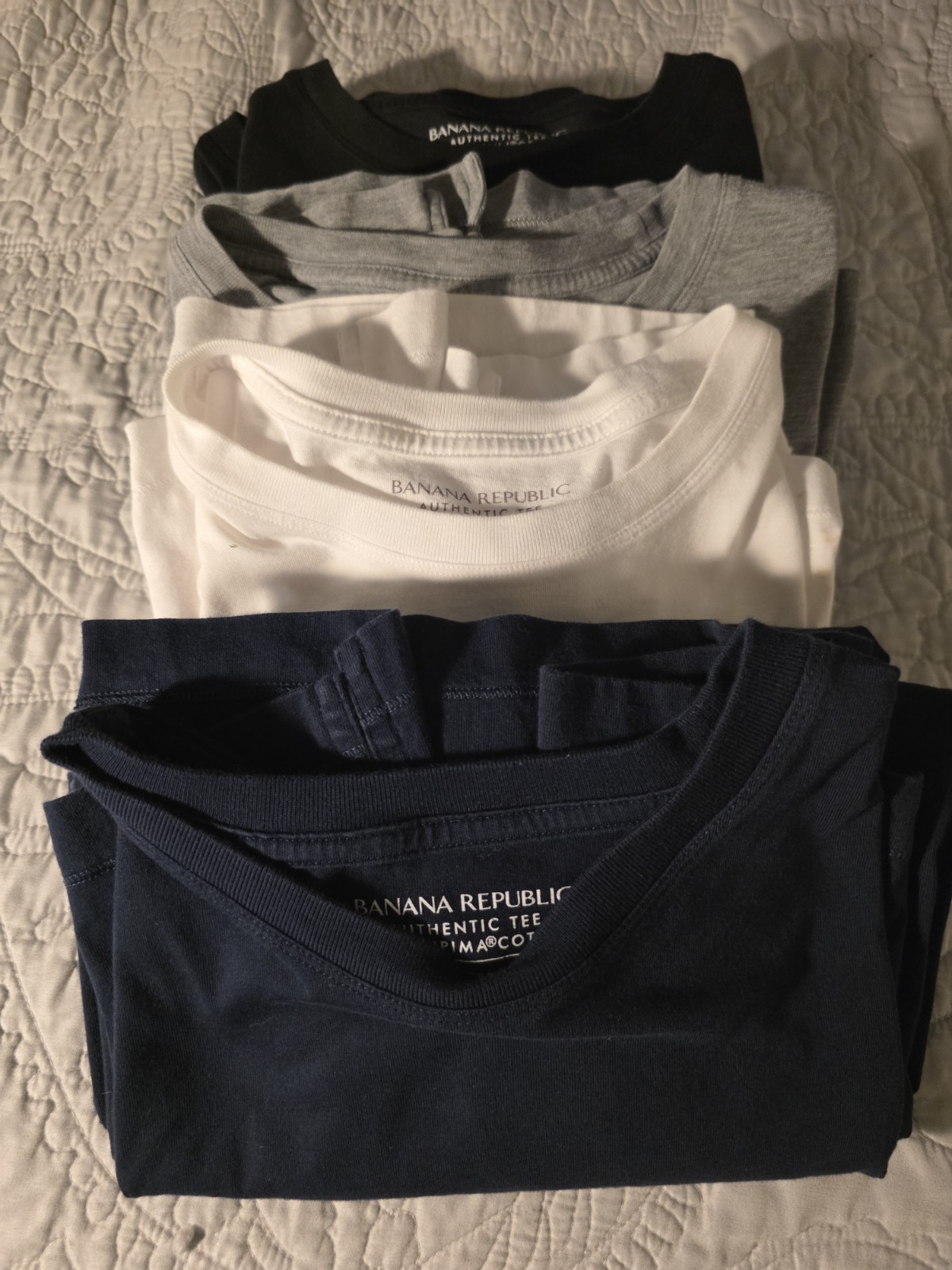 7 Banana Republic Authentic Supima Cotton Tee Men’s XL Crew Neck Short Sleeve T