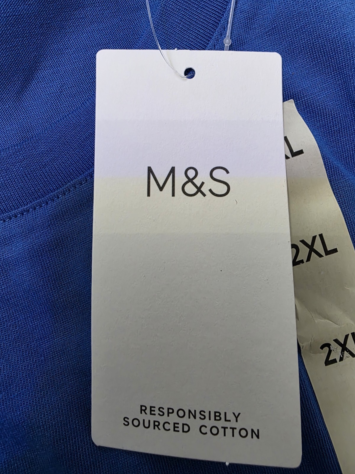 M&S Regular Fit Pure Cotton Crew Neck T-Shirt ~ LONG LENGTH ~ 2 PACK ~ Size 2XL