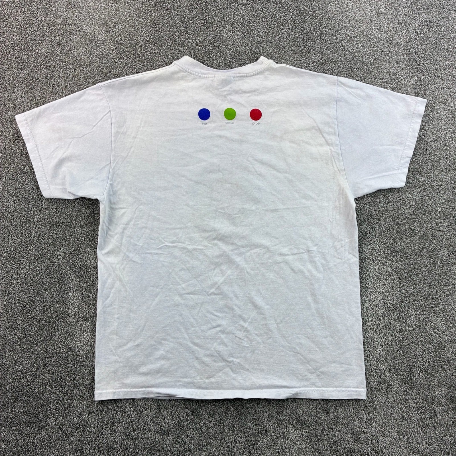 Vintage The Verve Pipe Shirt Mens Large White Cotton 90s Rock Band Graphic