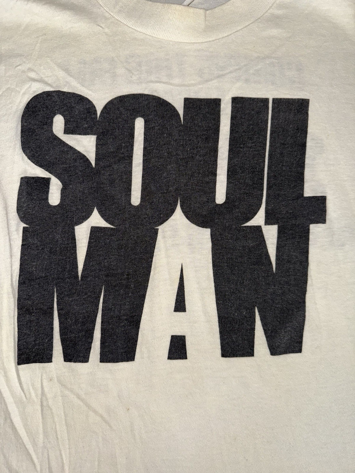 Vintage Soul Man Movie 1980s Mens T-Shirt Size Small White Music Classic Tee