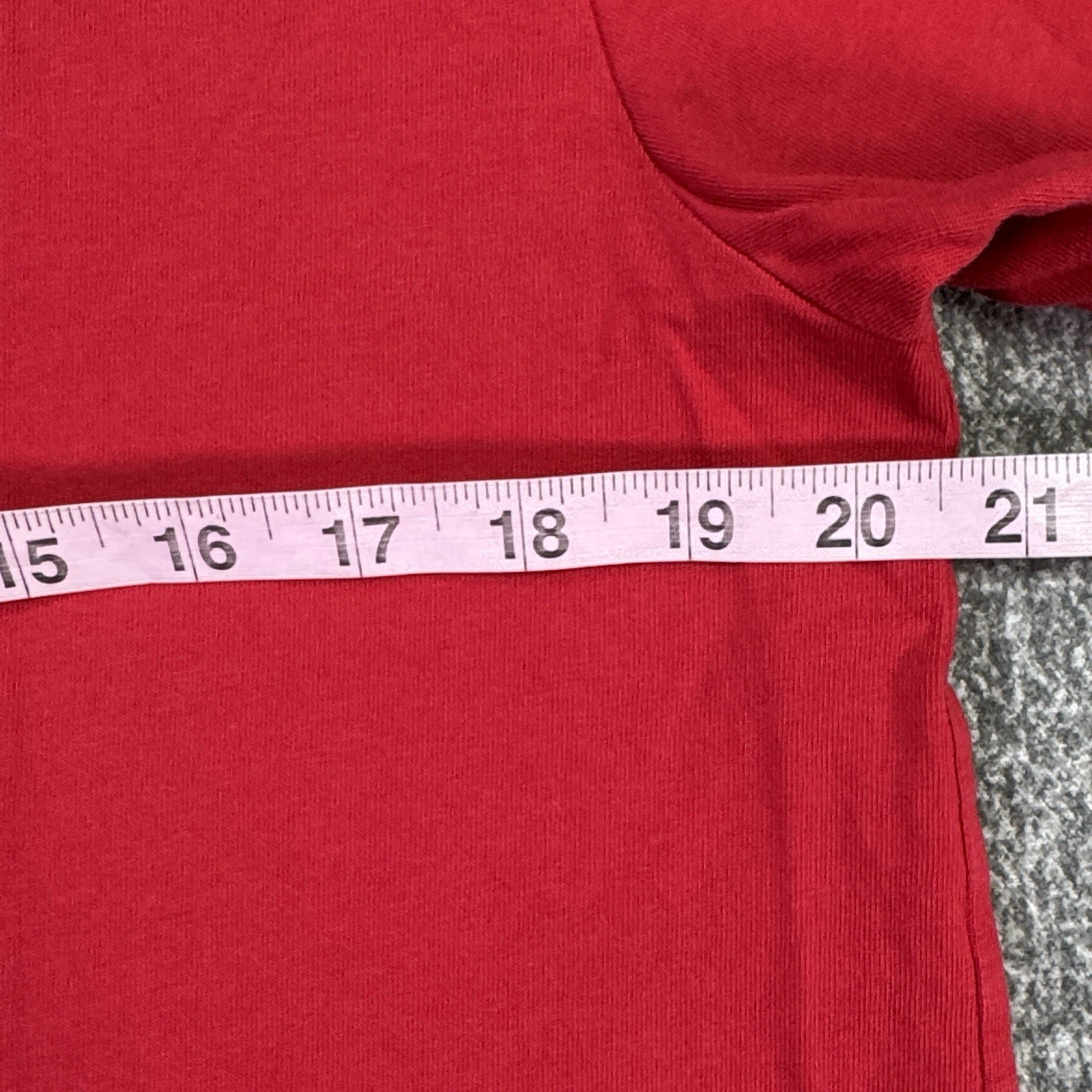 Lacoste Mens L Tonal Crocodile Graphic Print T-Shirt Red/White Athletic Fit Slim
