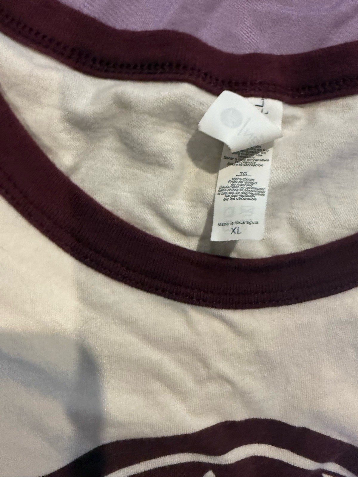 Chris Robinson Brotherhood CRB Ringer T Shirt Cream Burgundy Adult XL