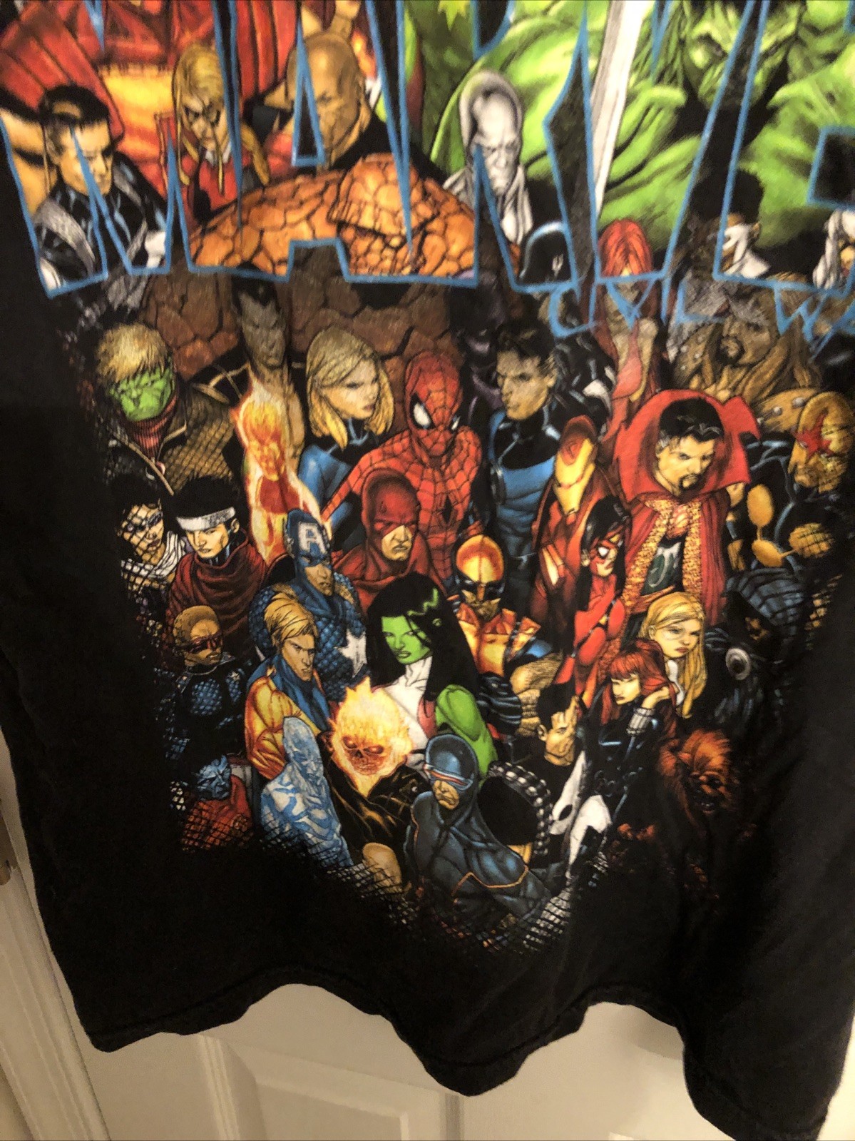 Marvel Comics Characters ‘Civil War’ Mad Engine Black Graphic Tee. Size Mens LG