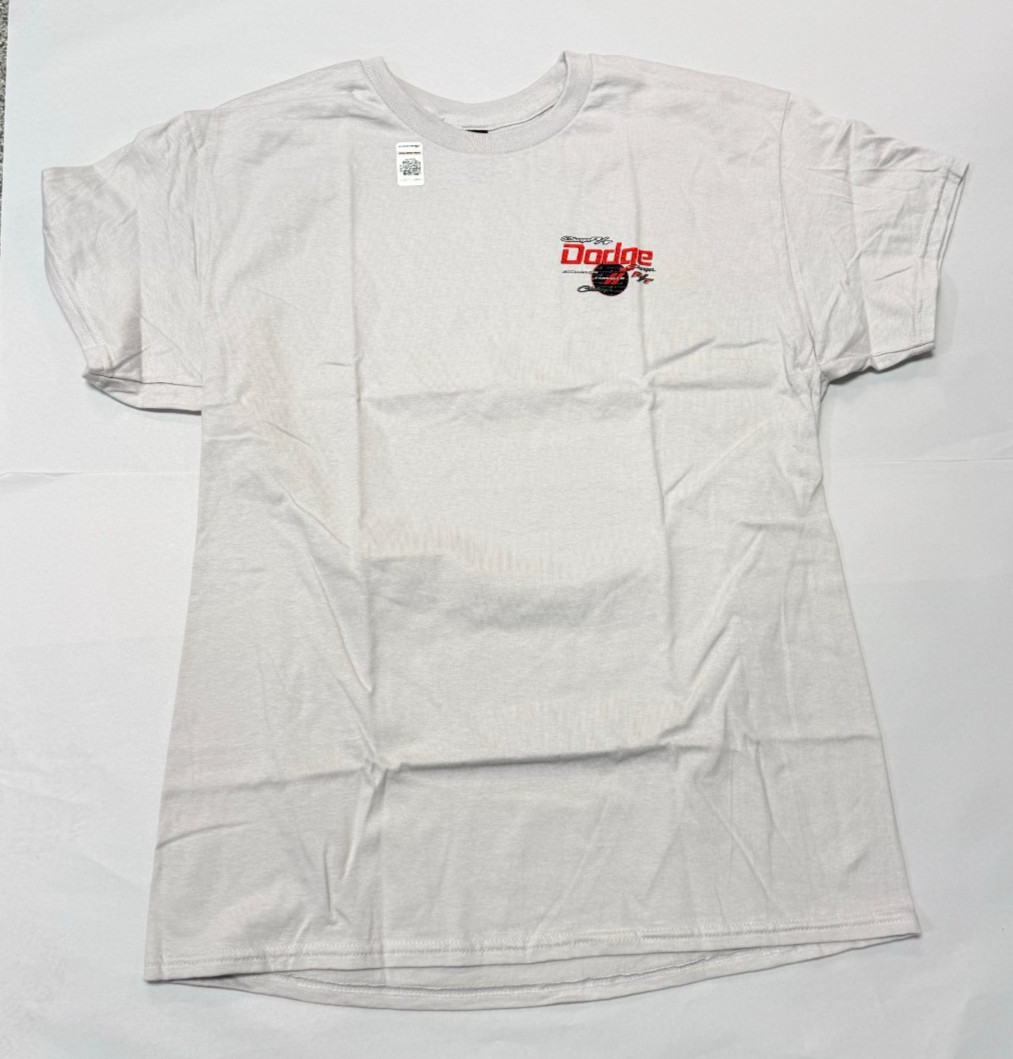 DODGE ALL OVER LOGO Gray T-Shirt (Licensed) Charger Challenger R/T Super Bee