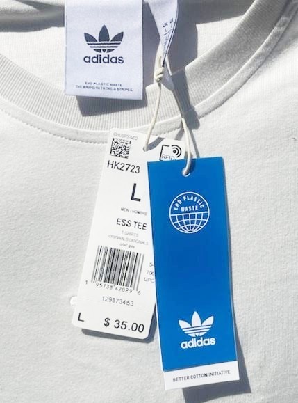 adidas Originals Mens Reveal Essentials Tee Orbit Light Grey Large