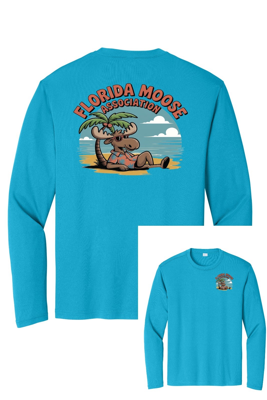 Florida Moose Association Sport Tek dry fit long sleeve t shirt unisex ST350LS
