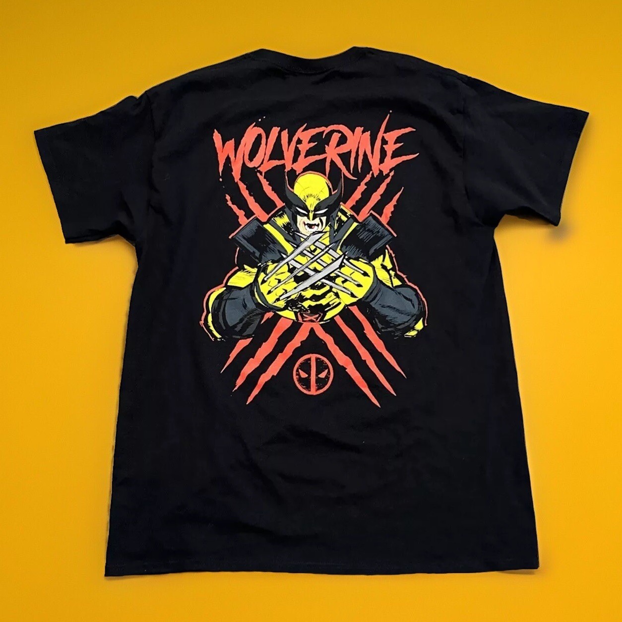 Marvel Deadpool & Wolverine “Crossed Claws” Movie Promo T-Shirt Men Large NWOT