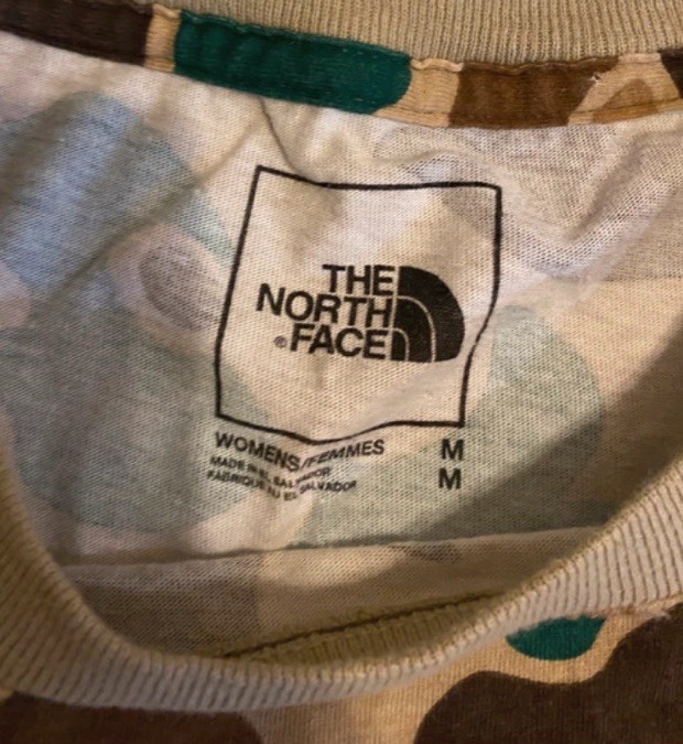 The North Face Camo Logo Crew Neck Short Sleeve Cotton Knit T-Shirt M
