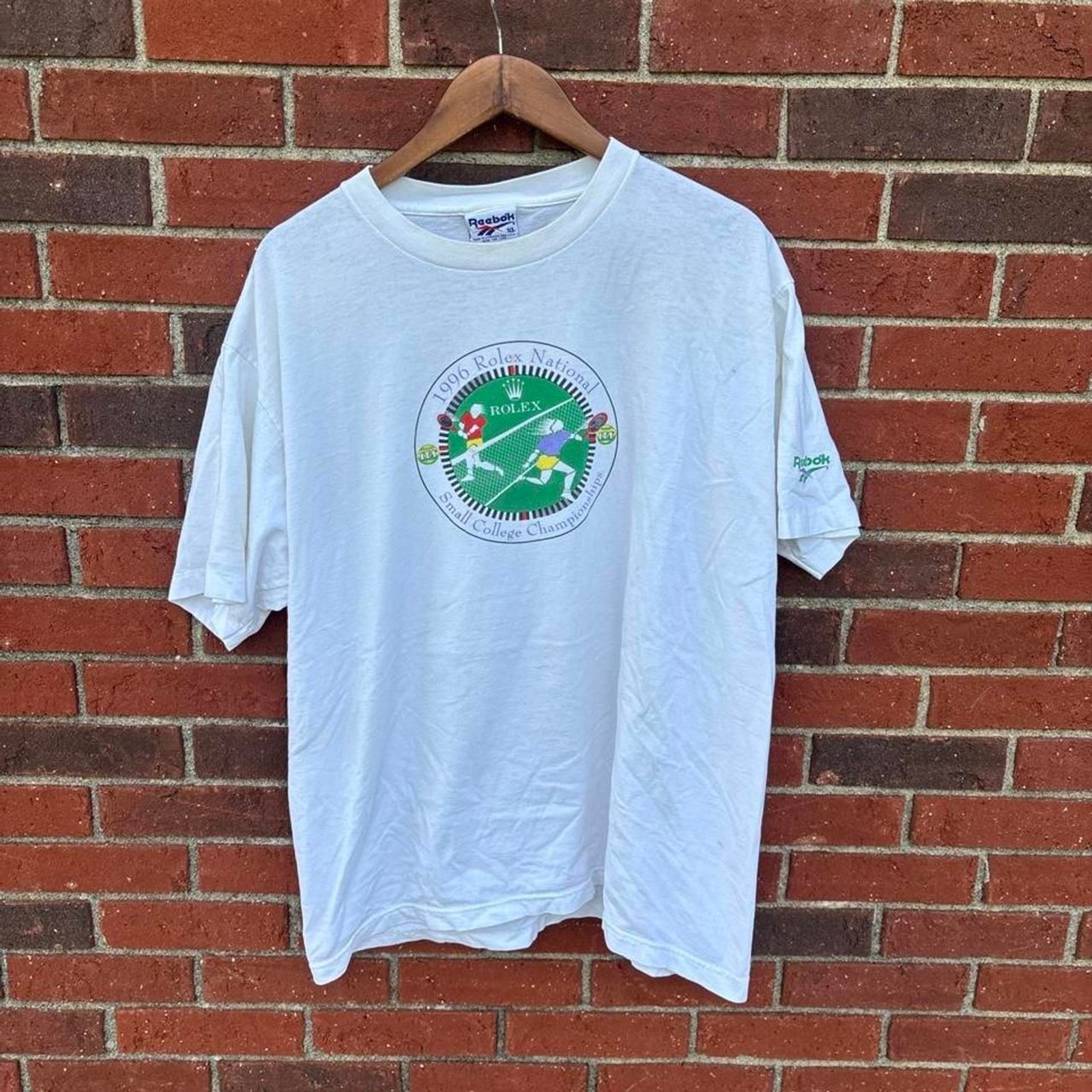 Rare vintage 90s Reebok Rolex tennis championship shirt mens xl
