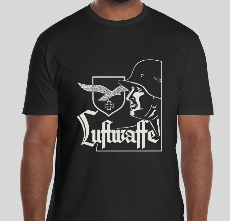 LUFTWAFFE STEEL HELMET SOLDIER WW2 WWII German Eagle T shirt Tee Military biker