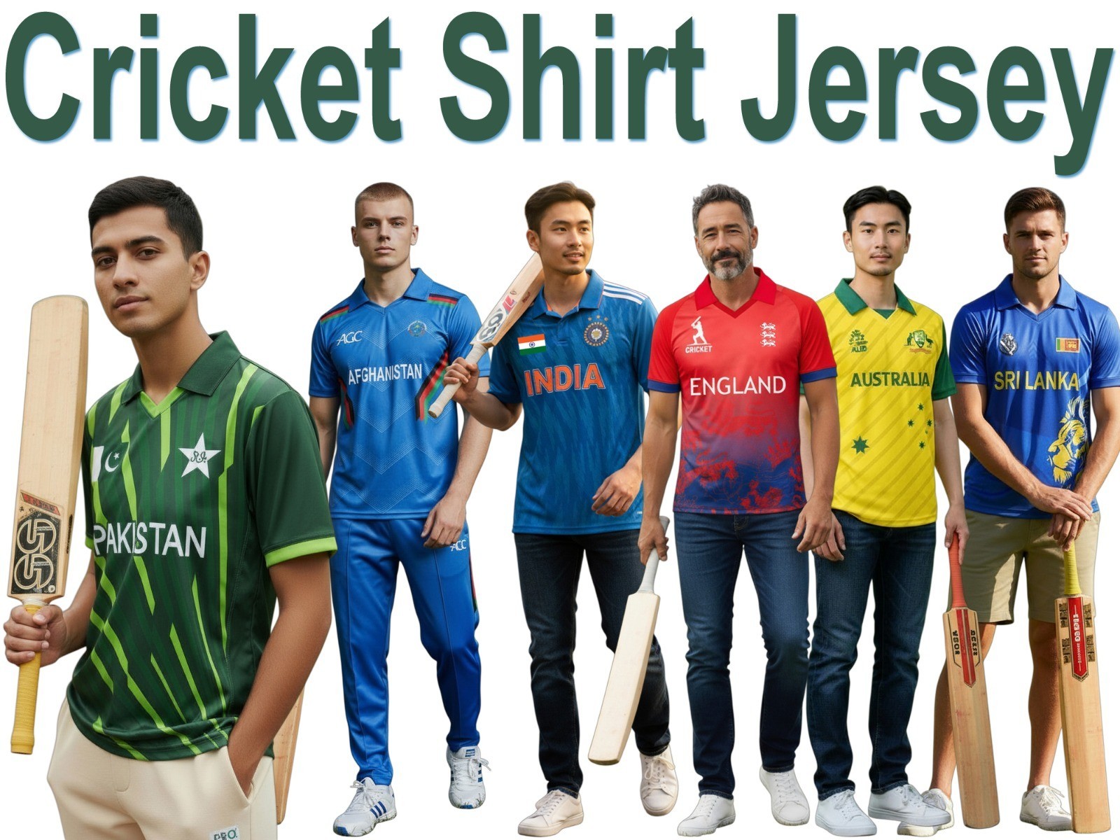 Cricket T Shirt Sports Jersey Top Australia India Pakistan England Afghanistan