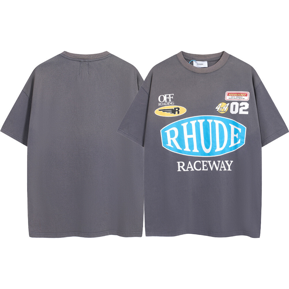 🎁🎁33Style Men Women RHUDE High Quality Cotton Short Sleeve Polo T-Shirt S-2XL