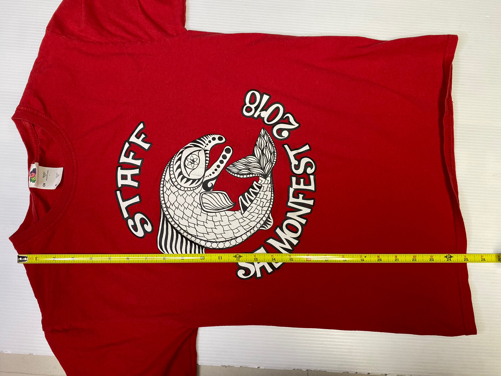 Alaska Salmonfest 2018 Men’s Red Small Staff T-Shirt EUC