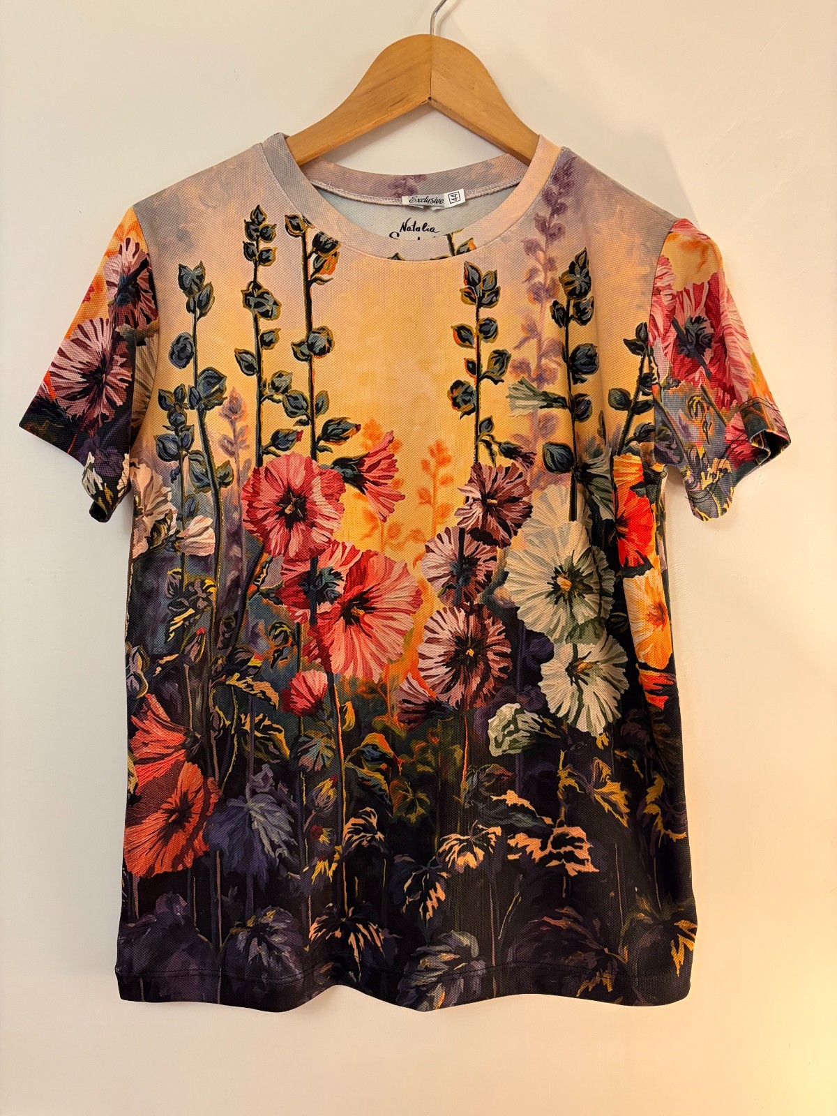 Wearable Art T-Shirt Floral Garden Print by Natalia Savchenko Women’s To Ukraine