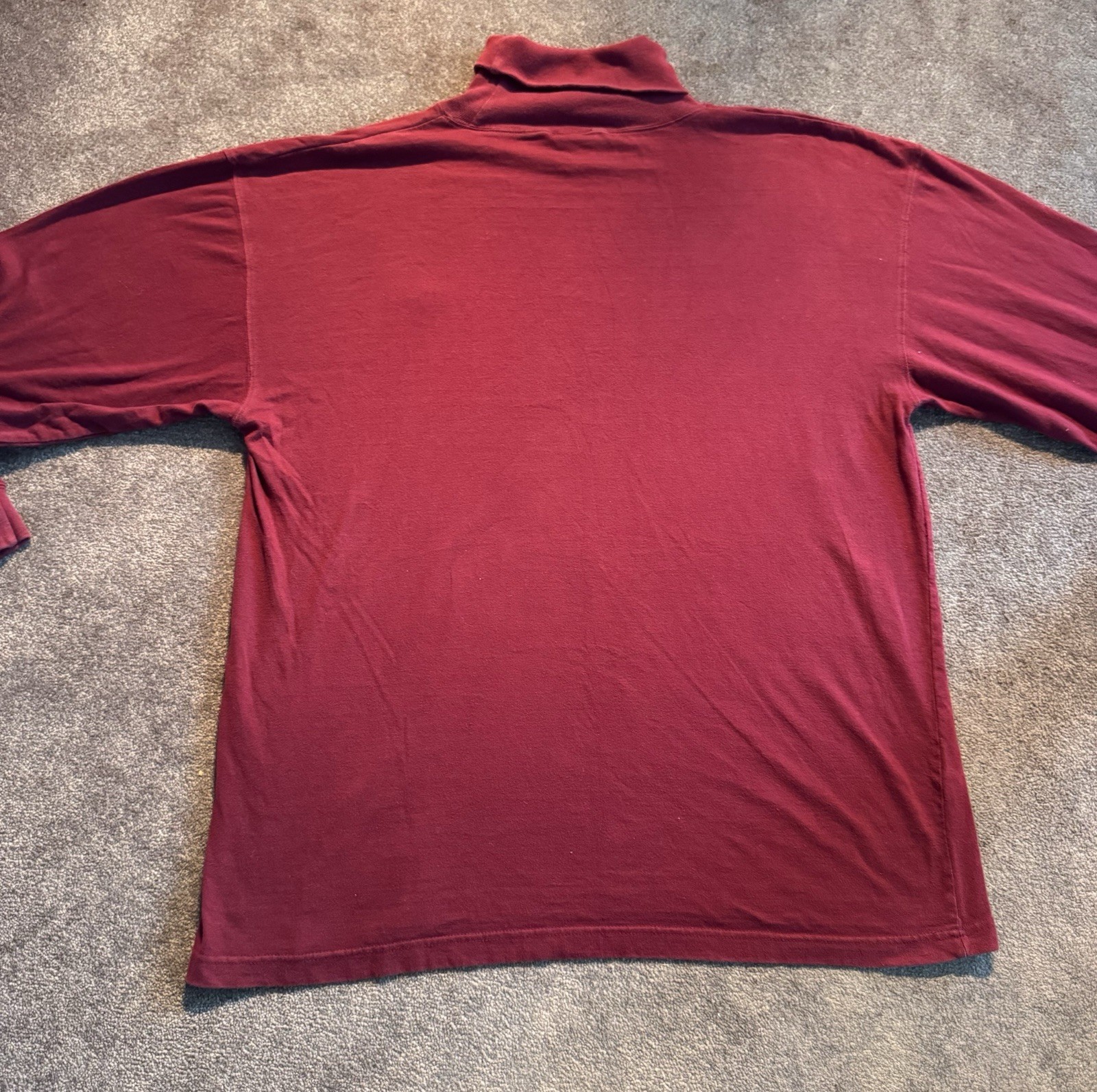 VTG ESPN The Store Turtleneck Sz L Red Sports TV Embroidered 90s