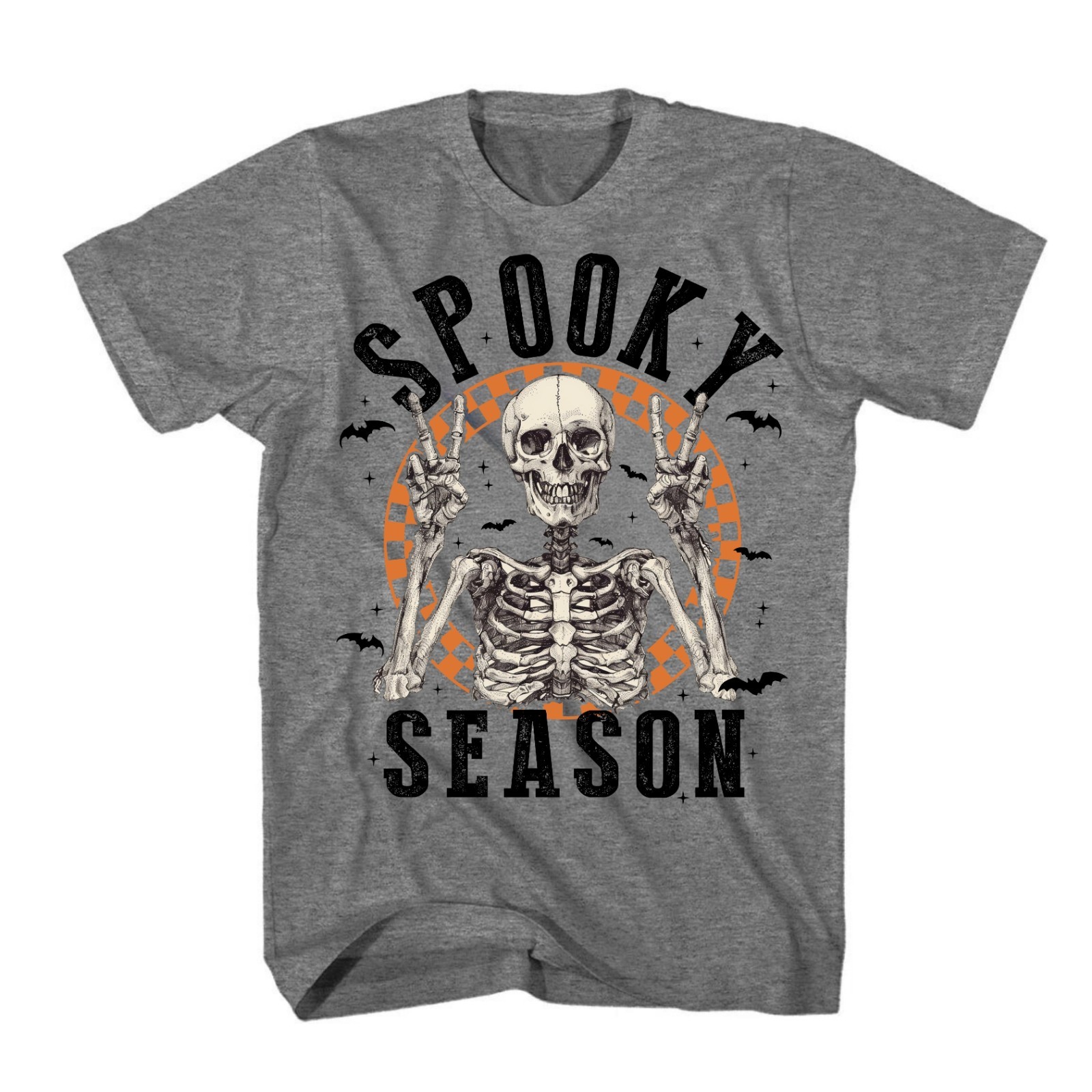 Halloween Shirt Vintage Retro Skeleton Scary Spooky Season Funny Novelty T-Shirt