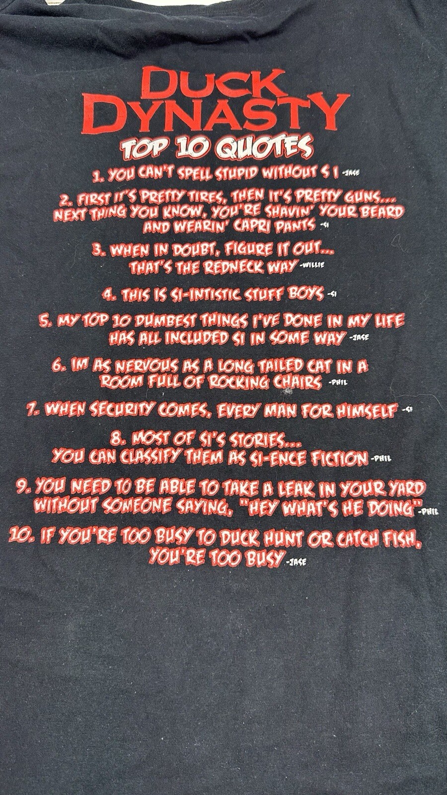 Funny top 10 Duck Dynasty Quotes T-shirt Men’s 3TG