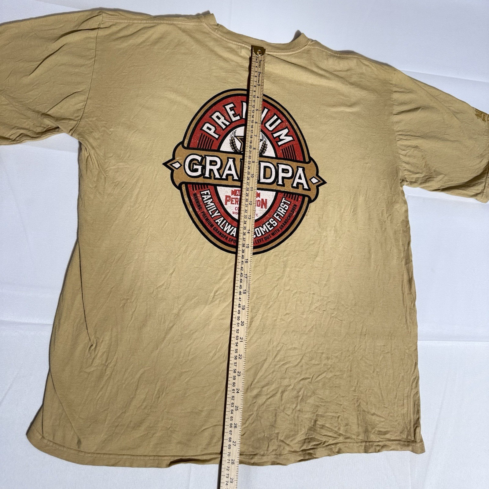 Crazy Shirt Graphic T, Combed Cotton, Premium Grandpa, Yellow, Male, XL
