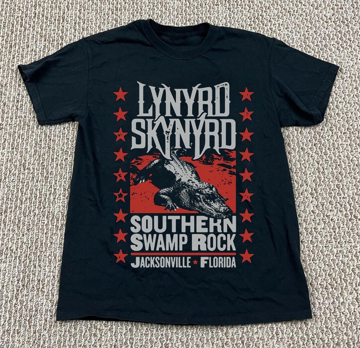 Lynyrd Skynyrd Southern Swamp Rock Unisex Black T-Shirt, Size S-5XL