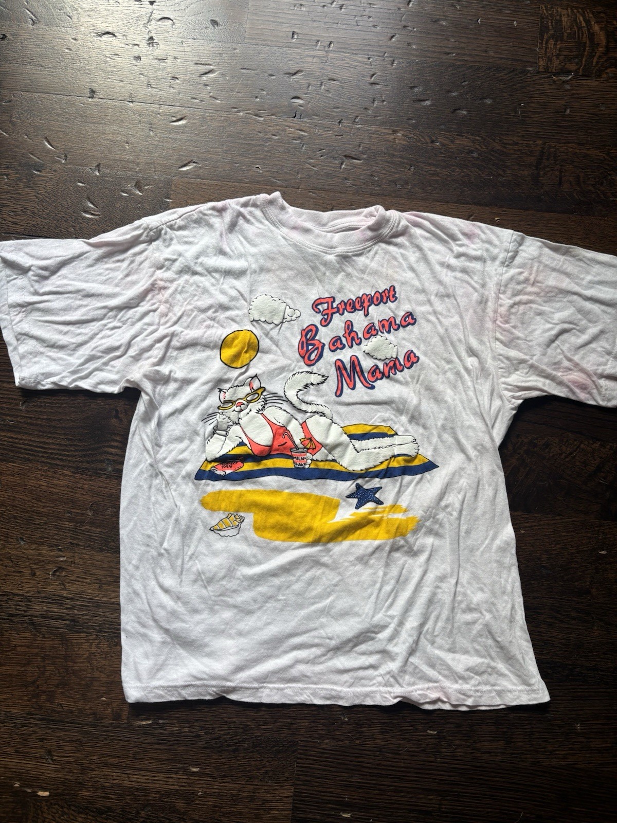 Vintage 90s Bahama Mama Cat Beach Funny Novelty Vacation Souvenir Shirt Sz XXL