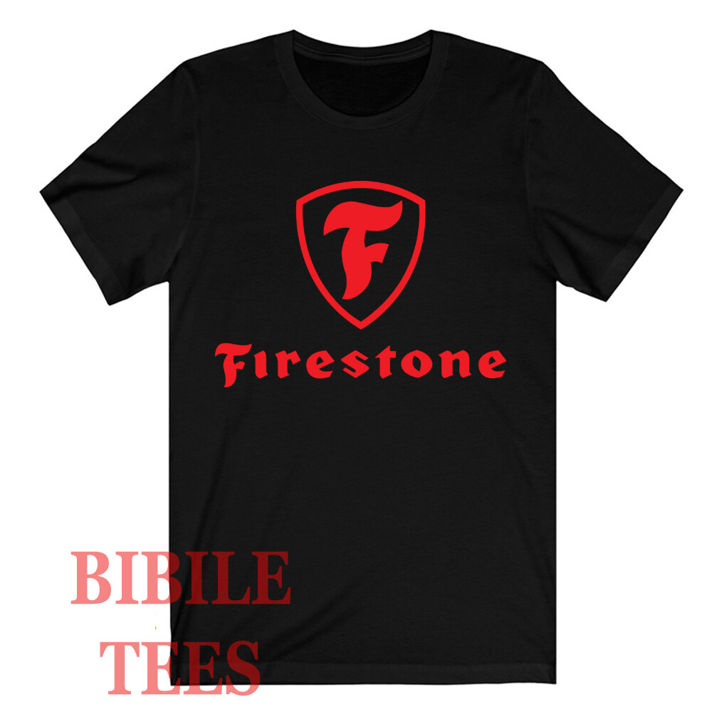 FIRESTONE TIRES Men’s Black T-Shirt Size S to 5XL