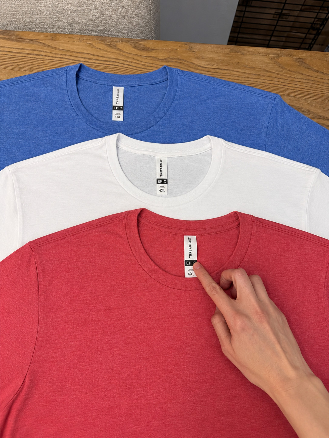 Threadfast Red, White & Blue TShirts 3 Pack – Size 2X 3X 4X 5X Patriotic Bundle