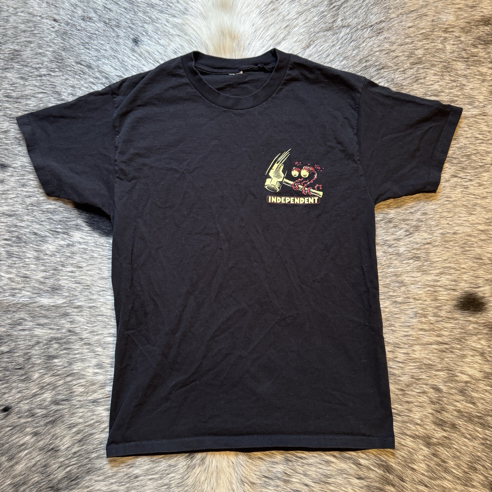 Y2K Independent Truck Co Time To Grind Skate Tee Black Graphic Shirt Sz M 🛹🔥