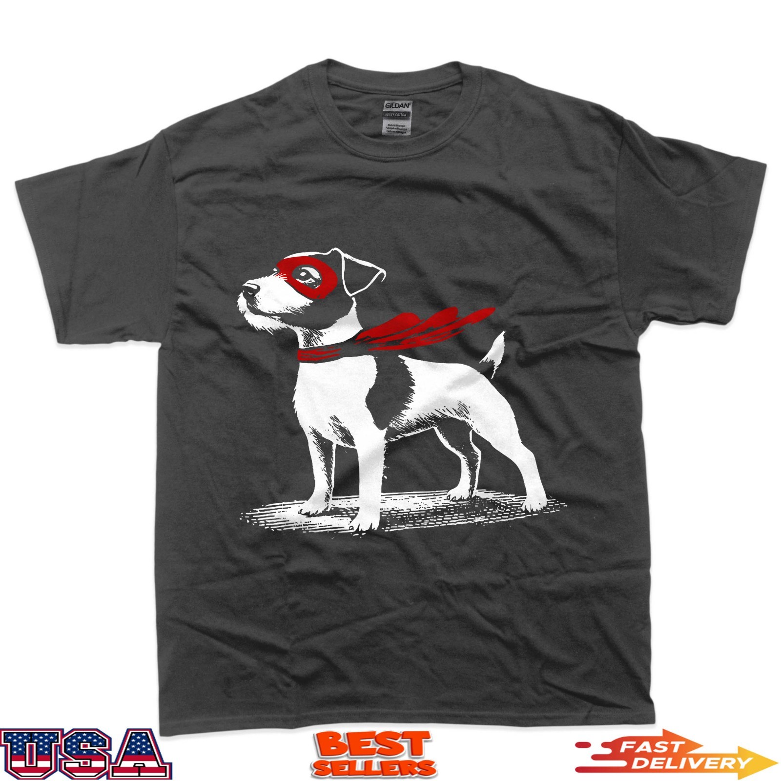 Superhero Dog Cape Illustration Funny Loyal Pet Hero T-Shirt